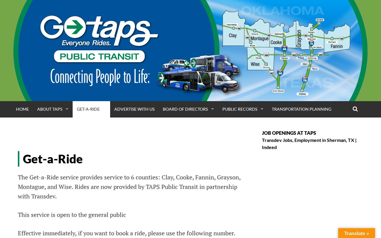 TAPS transportation planning after a Fannin County release